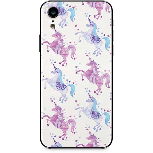 Cat Coq Purple Unicorns iPhone XR Skin