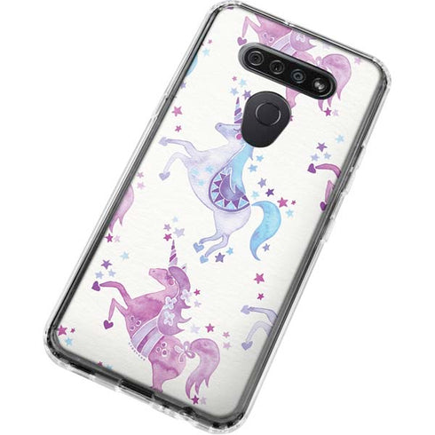 Purple Unicorns by Cat Coq LG K51/Q51 Clear Case