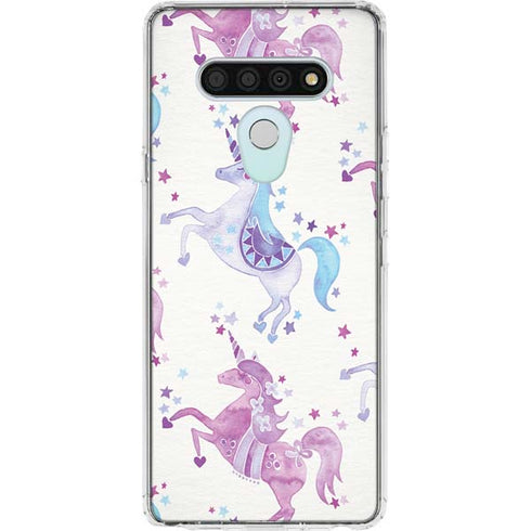 Purple Unicorns by Cat Coq LG Stylo 6 Clear Case
