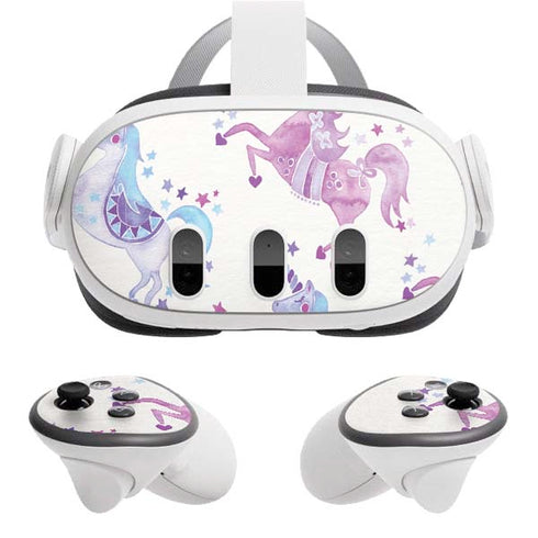 Purple Unicorns by Cat Coq Meta Quest 3 Skin