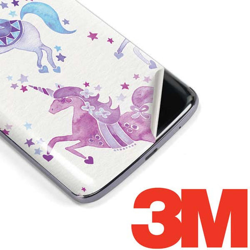 Cat Coq Purple Unicorns Moto E5 Plus Skin
