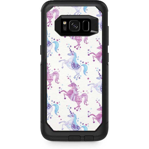 Cat Coq Purple Unicorns Otterbox Commuter Galaxy Skin