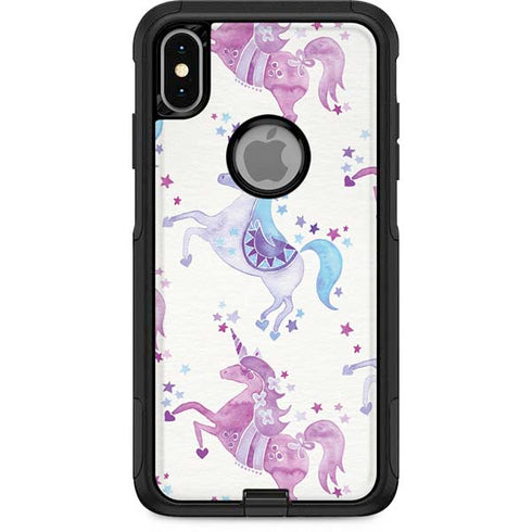 Cat Coq Purple Unicorns Otterbox Commuter iPhone Skin