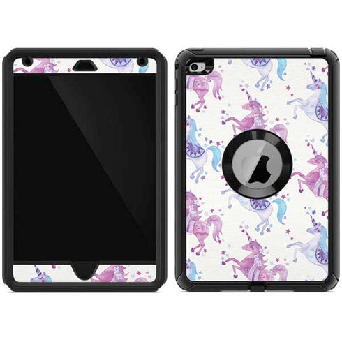 Cat Coq Purple Unicorns Otterbox Defender iPad Skin
