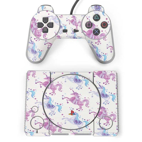 Cat Coq Purple Unicorns PlayStation Classic Bundle Skin