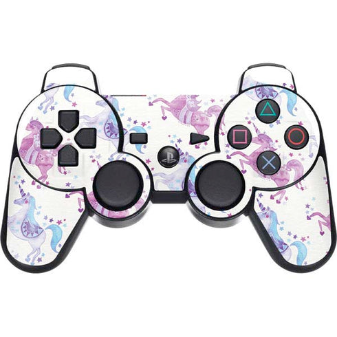 Cat Coq Purple Unicorns PS3 Dual Shock wireless controller Skin