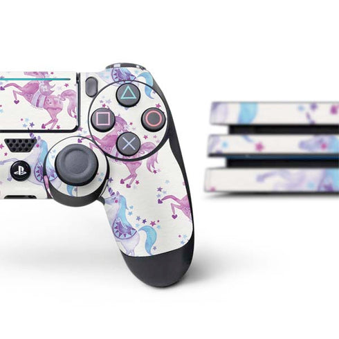 Cat Coq Purple Unicorns PS4 Pro Bundle Skin