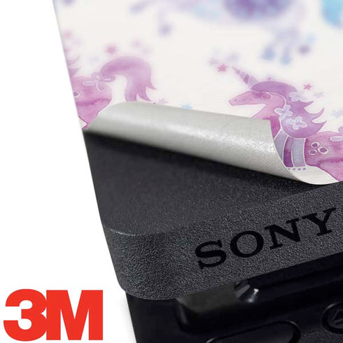 Cat Coq Purple Unicorns PS4 Slim Skin