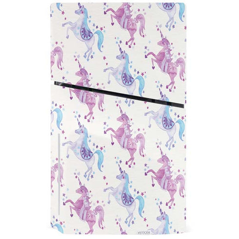 Purple Unicorns by Cat Coq PS5 Slim Disk Bundle Skin