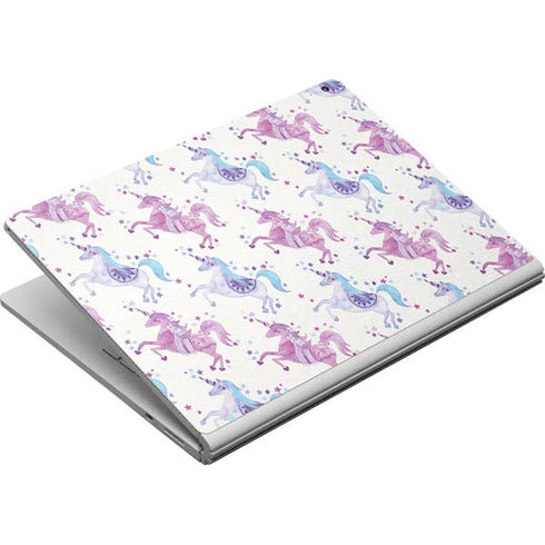 Cat Coq Purple Unicorns Surface Book Skin