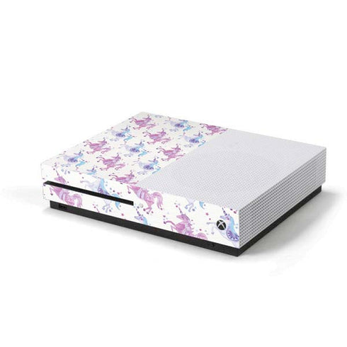 Cat Coq Purple Unicorns Xbox One S Console Skin