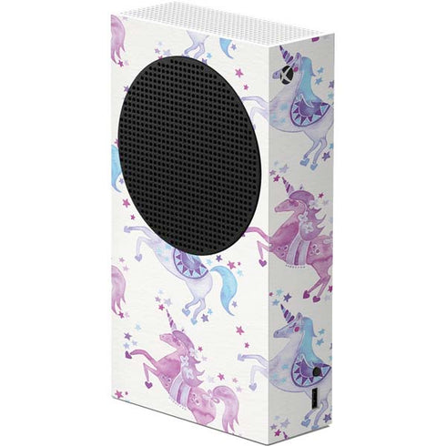 Cat Coq Purple Unicorns Xbox Series S Console Skin
