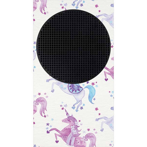 Cat Coq Purple Unicorns Xbox Series S Console Skin