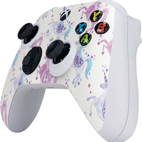 Cat Coq Purple Unicorns Xbox Series S Controller Skin