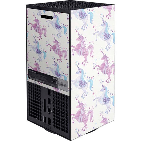 Cat Coq Purple Unicorns Xbox Series X Console Skin