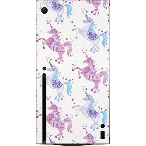 Cat Coq Purple Unicorns Xbox Series X Console Skin