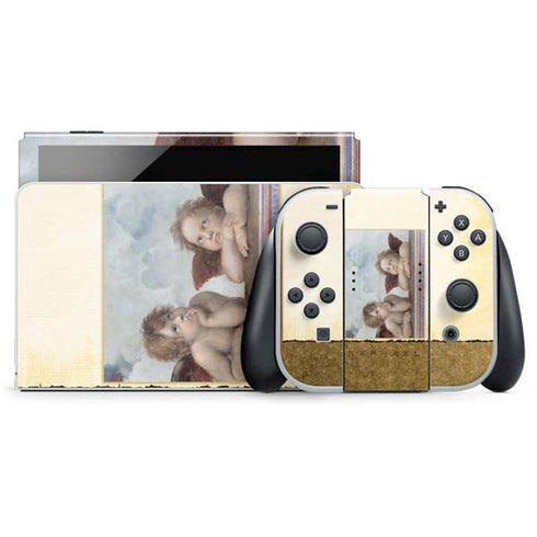 Raphael The Cherubim Putti Angels of The Sistine Madonna Nintendo Switch OLED (2021) Skin