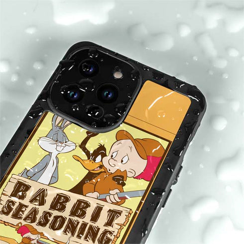 Looney Tunes Rabbit Seasoning iPhone 14 Pro Waterproof Case