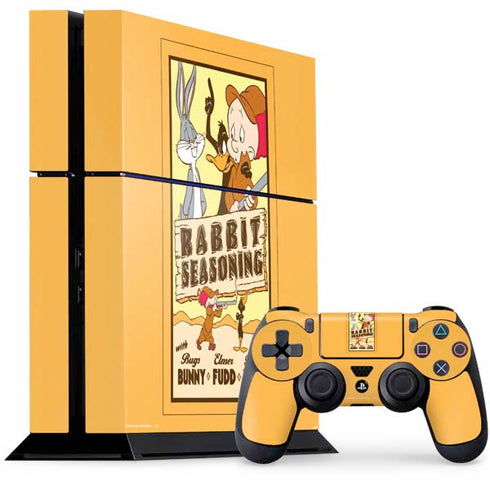 Looney Tunes Rabbit Seasoning PS4 Console and Controller Bundle Skin