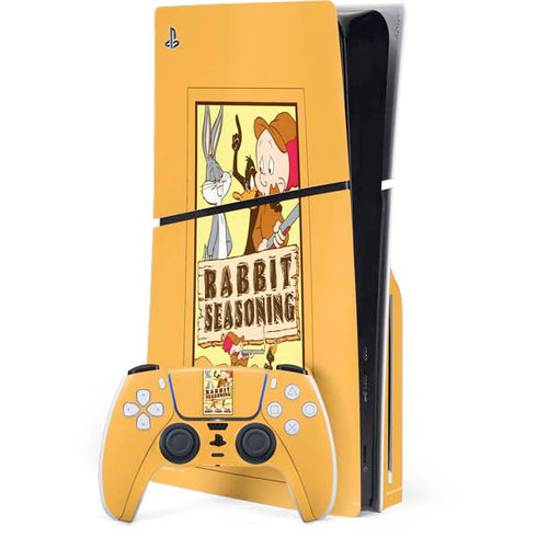 Looney Tunes Rabbit Seasoning PS5 Slim Disk Bundle Skin