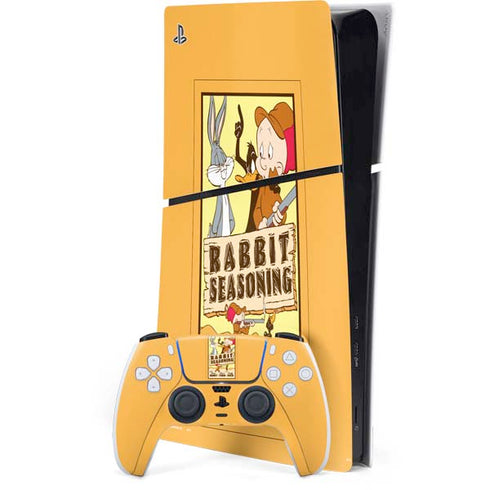 Looney Tunes Rabbit Seasoning PS5 Slim Digital Edition Bundle Skin