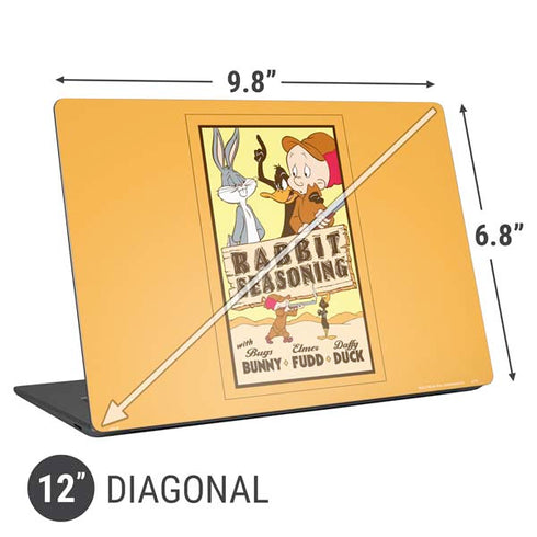 Looney Tunes Rabbit Seasoning Universal Laptop 12in (9.8 x 6.8in) Skin