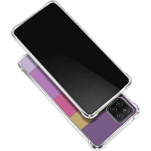 Radiant Orchid Color Block Galaxy A12 Clear Case
