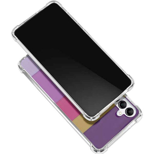 Radiant Orchid Color Block Galaxy A15 5G Clear Case