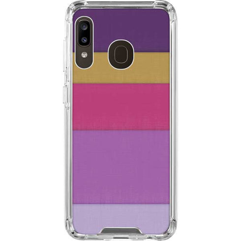 Radiant Orchid Color Block Galaxy A30 Clear Case