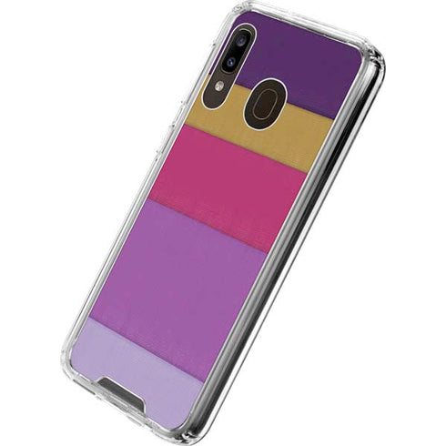 Radiant Orchid Color Block Galaxy A30 Clear Case