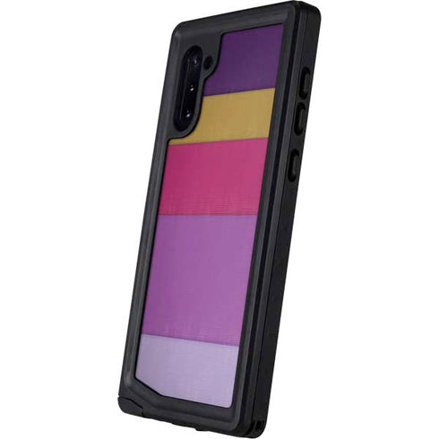 Radiant Orchid Color Block Galaxy Note 10 Waterproof Case