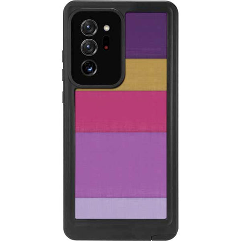 Radiant Orchid Color Block Galaxy Note20 Ultra 5G Waterproof Case