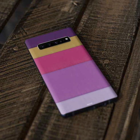 Radiant Orchid Color Block Galaxy S10 Skin