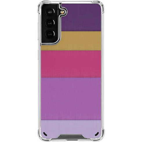 Radiant Orchid Color Block Galaxy S21 Plus 5G Clear Case