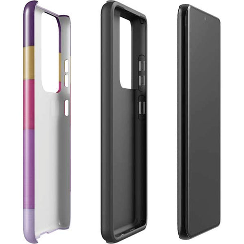 Radiant Orchid Color Block Galaxy S21 Ultra 5G Pro Case