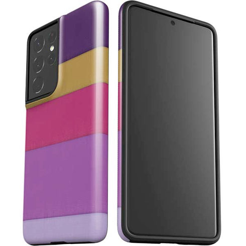 Radiant Orchid Color Block Galaxy S21 Ultra 5G Pro Case