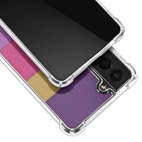 Radiant Orchid Color Block Galaxy S22 Plus Clear Case
