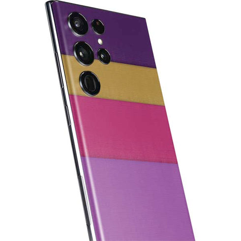 Radiant Orchid Color Block Galaxy S22 Ultra Skin