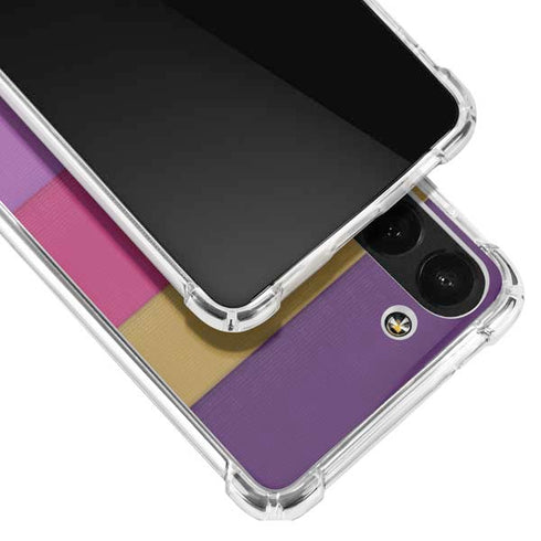Radiant Orchid Color Block Galaxy S23 Clear Case