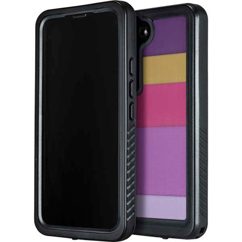 Radiant Orchid Color Block Galaxy S23 Waterproof Case