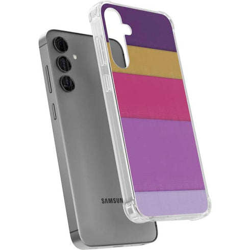Radiant Orchid Color Block Galaxy S24 Plus Clear Case