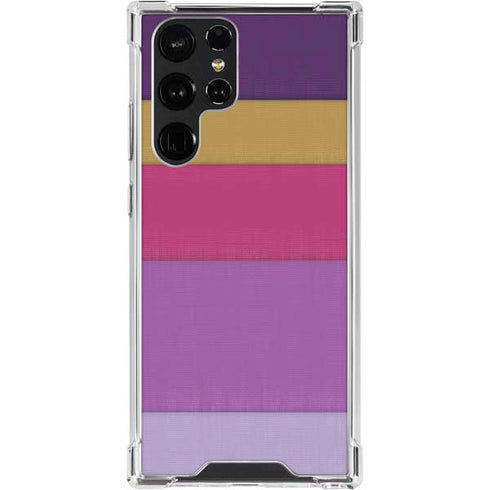 Radiant Orchid Color Block Galaxy S24 Ultra Clear Case
