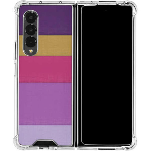 Radiant Orchid Color Block Galaxy Z Fold4 5G Clear Case