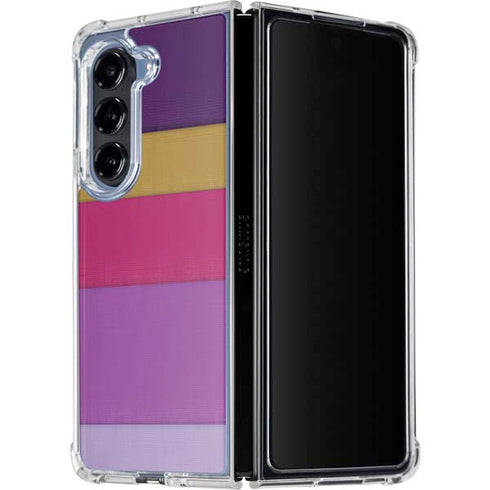 Radiant Orchid Color Block Galaxy Z Fold5 5G Clear Case