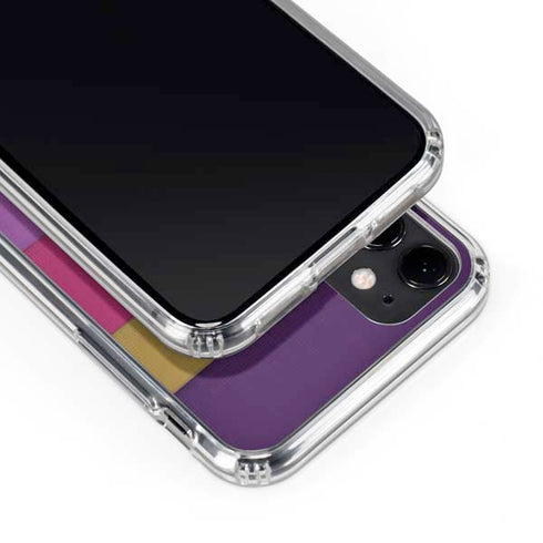 Radiant Orchid Color Block iPhone 11 Clear Case