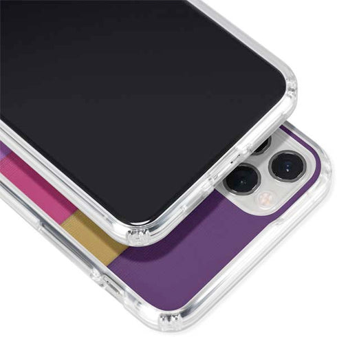 Radiant Orchid Color Block iPhone 11 Pro Clear Case