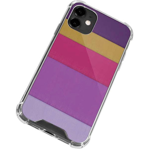 Radiant Orchid Color Block iPhone 12 Clear Case