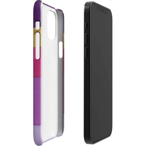 Radiant Orchid Color Block iPhone 12 Mini Lite Case