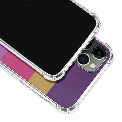 Radiant Orchid Color Block iPhone 12 Pro Max Clear Case