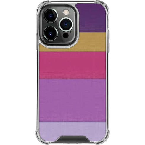 Radiant Orchid Color Block iPhone 13 Pro Clear Case